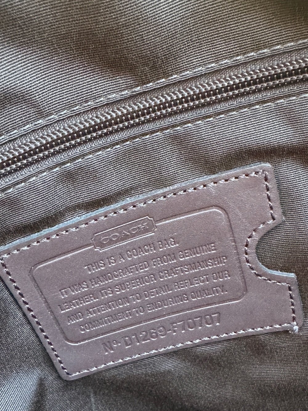 Coach Men's Dark Brown Leather Laptop Briefcase with Shoulder Strap - Picture 6 of 7